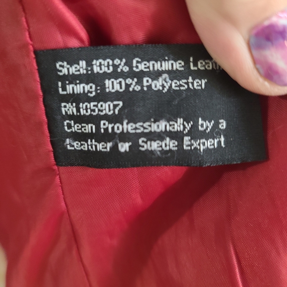 % 25 % OFF  Red Leather Jacket 2x (Runs Very Small ) More Like a Large - Picture 8 of 14